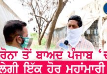 ਪੰਜਾਬ ‘ਚ ਆ ਰਹੀ ਹੈ ਇੱਕ ਮਹਾਮਾਰੀ