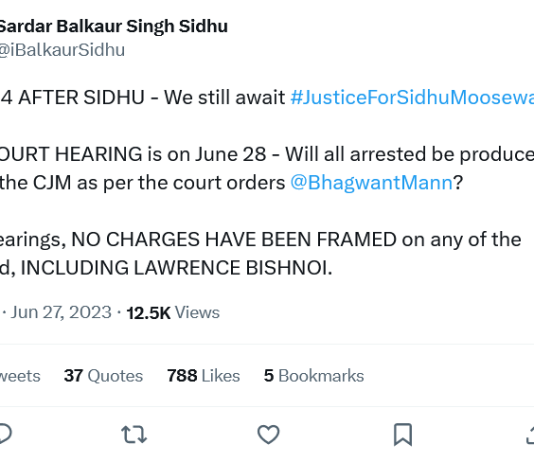 ਸਿੱਧੂ ਦੇ ਕਤਲ ਨੂੰ 394 ਦਿਨ ਹੋ ਗਏ ਪਰ ਹਾਲੇ ਤੱਕ ਇਨਸਾਫ਼ ਨਹੀਂ ਮਿਲਿਆ: ਬਲਕੌਰ ਸਿੰਘ ਸਿੱਧੂ