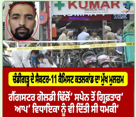 ਮੁੱਖ ਮੁਲਜ਼ਮ ‘ਗੈਂਗਸਟਰ ਗੋਲਡੀ ਢਿੱਲੋਂ’ ਸਪੇਨ ਤੋਂ ਗ੍ਰਿਫ਼ਤਾਰ; ‘ਆਪ’ ਵਿਧਾਇਕਾ ਨੂੰ ਵੀ ਦਿੱਤੀ ਸੀ ਧਮਕੀ